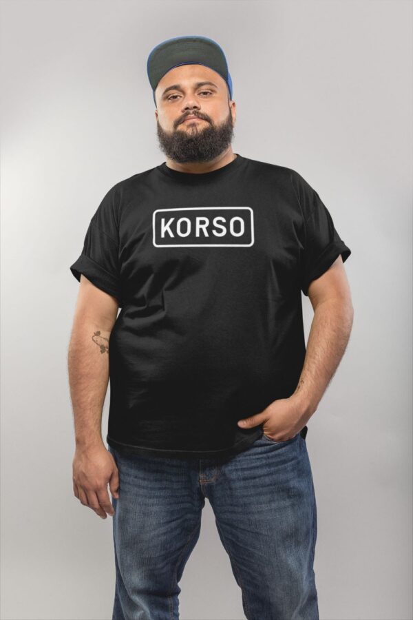 KORSO t-paita 6-8XL ainoastaan mustana
