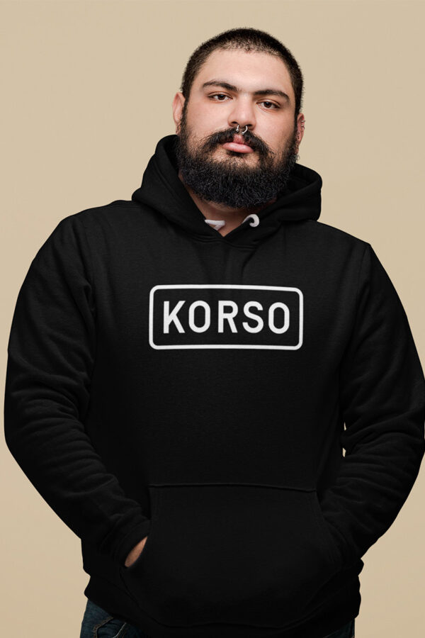 KORSO Huppari 6-8XL ainoastaan mustana, HUOM pitempi toimitusaika