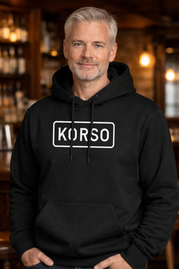 Korso hoodie svart Korso huppari
